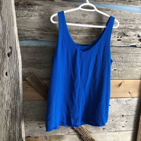 𝅺penningtons plus size X Blue dual layer, reversible tank top - Picture 3 of 5